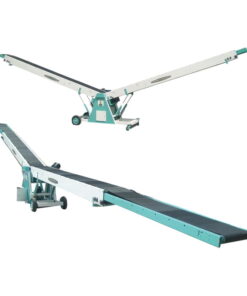 Mmctech Telescopic Boom Conveyors in operation in a warehouse