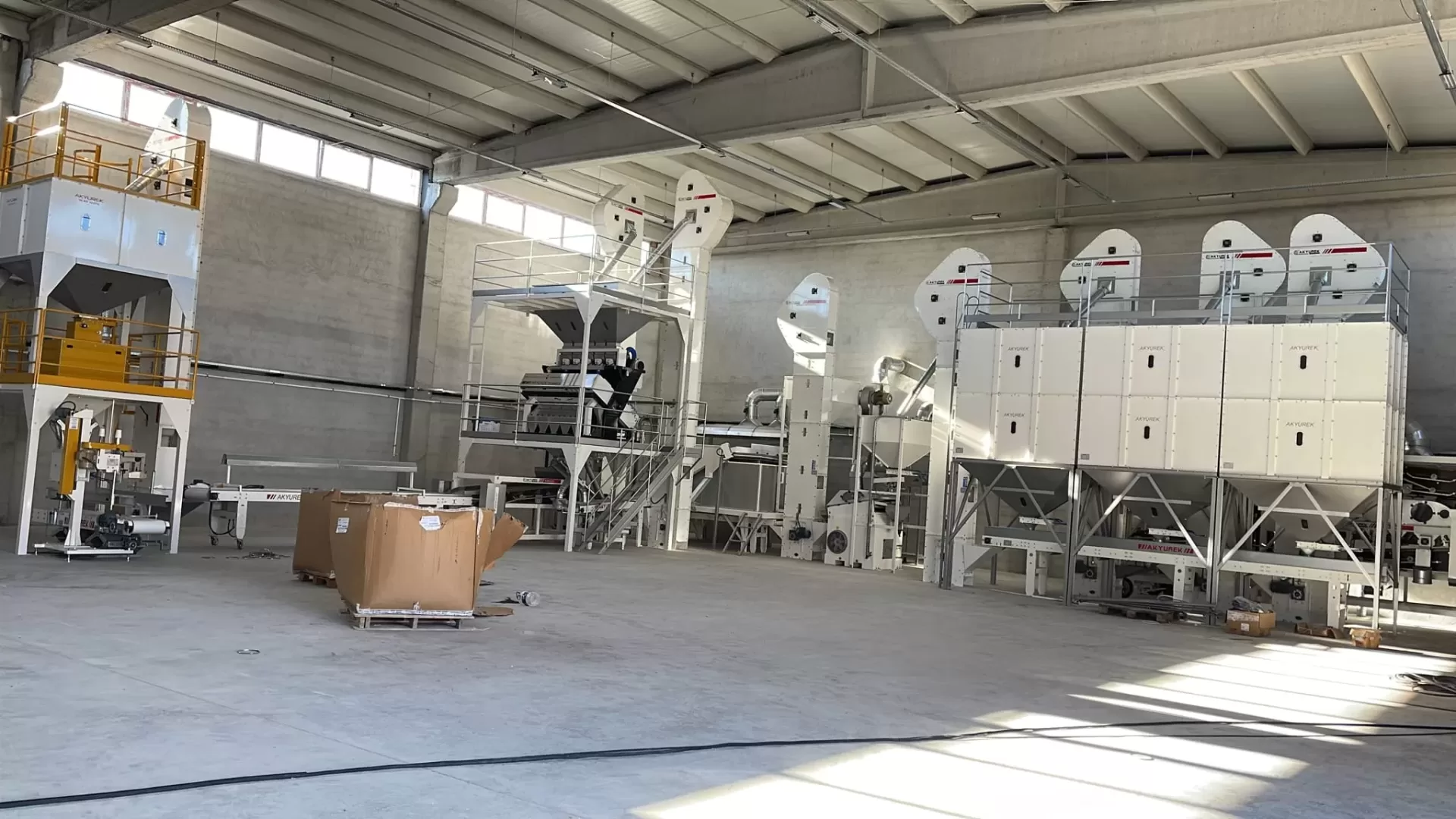 Fully automated pulses processing equipment with bucket elevator and seed cleaning line by MMCTECH