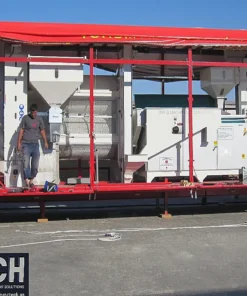 MMCTECH builds a portable fine seed cleaning line on top of trailers for efficient and mobile seed processing.