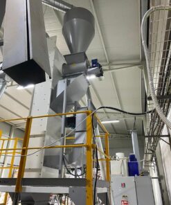 Industrial seed dryer with zigzag air separator