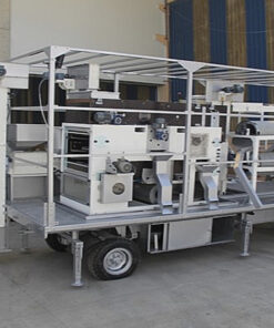 Mmctech Mobile Grain Cleaning machine fine seed cleaner,indent cylinder and seed coating machine a trailler