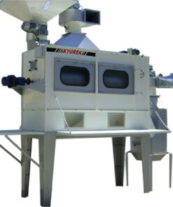 Multi-angle views of batch seed polisher for scarifying and polishing all types of agricultural seeds