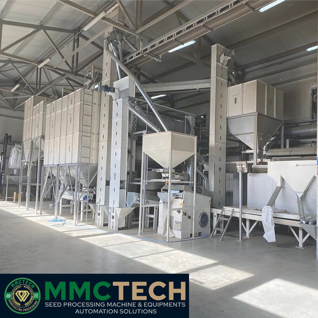 peas processing plant with SCADA-controlled cleaning and sorting system for green, yellow, and split peas
