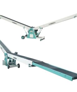 Telescopic boom conveyor belt for efficient truck and trailer loading and unloading in warehouses and logistics operations