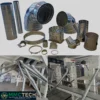 Modular Seed Processing Piping System with airtight connections, abrasion-resistant bends, and advanced material flow control for grain handling.